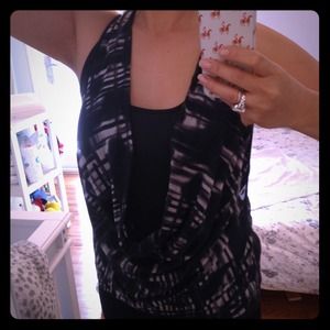 Black and Grey Drape Neck Bailey 44 Racerback Tank
