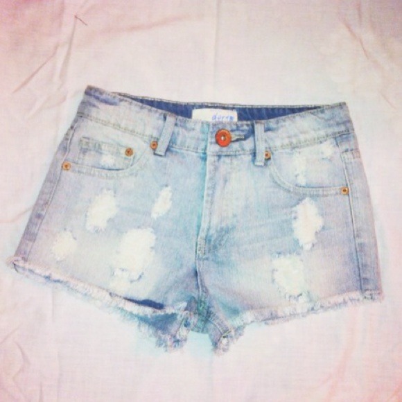Cotton On Distressed Light Wash Shorts
