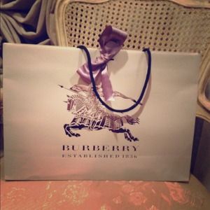 Authentic Burberry shopping bag and Cartier bag