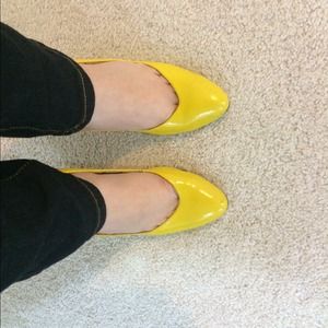 Aldo yellow heels.