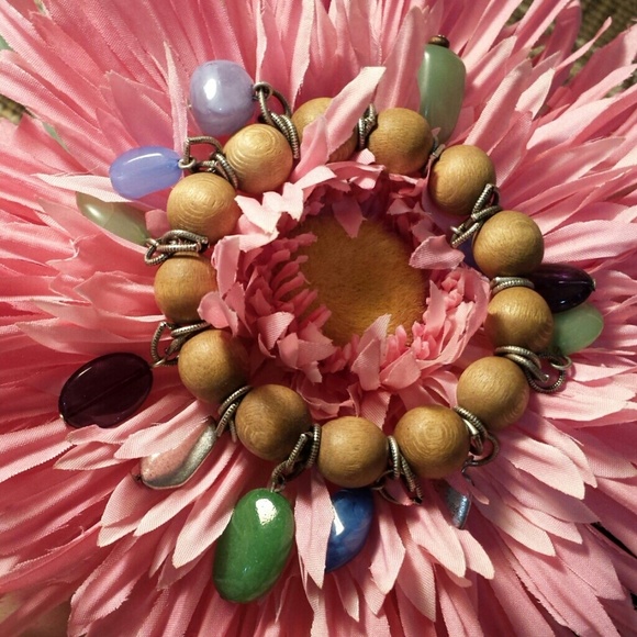 *BUNDLED* Wood & beaded Bracelet