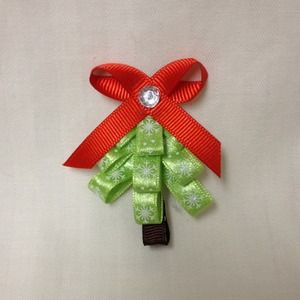 Hair bow Christmas Tree Clippie