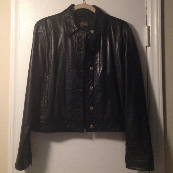 Banana Republic Genuine leather jacket black