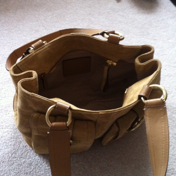 Suede Coach Handbag - Picture 4 of 4