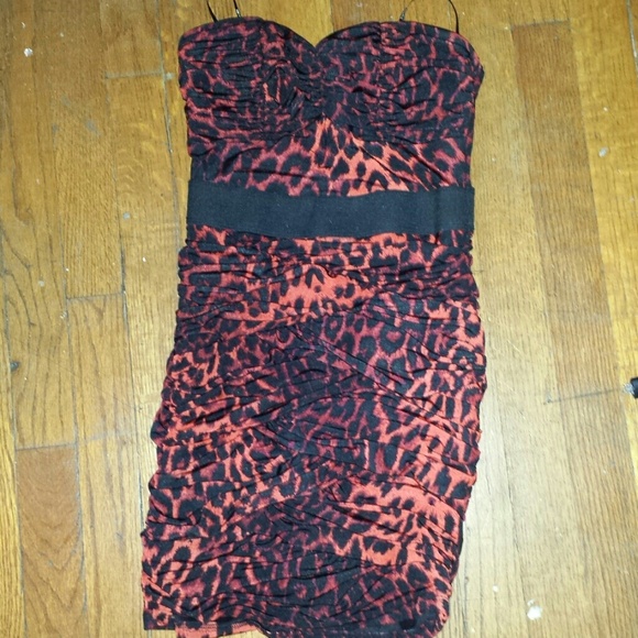 Red / Orange Cheetah Dress ( worn once )