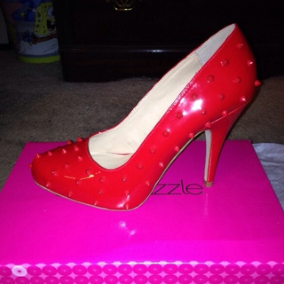 Women's red pumps
