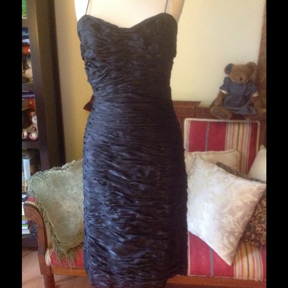 Black ruched cocktail dress size 8 REDUCED!!!!!