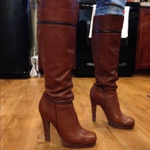 Jessica Simpson tall cognac boots.