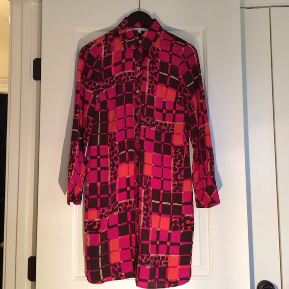 Trina Turk Silk Shirtdress