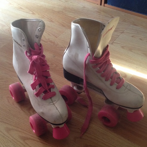 Pink roller skates