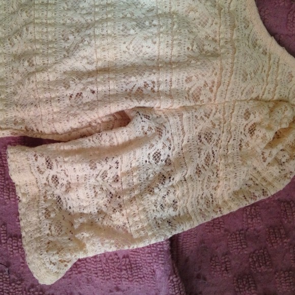 short Cream colored lacy dress