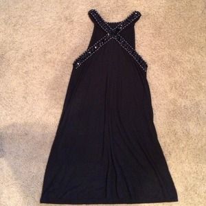 🌟SOLD🌟Black beaded criss cross Express dress👠👠