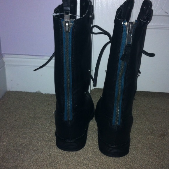 SOLD Steve Madden black combat boots - Picture 2 of 4