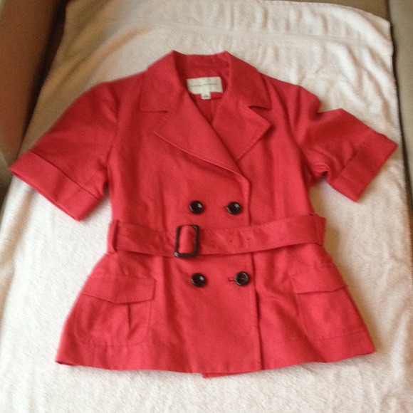 Banana Republic safari style jacket, coral