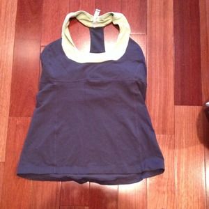 Lululemon grey and yellow top