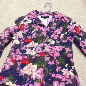 Floral trench coat