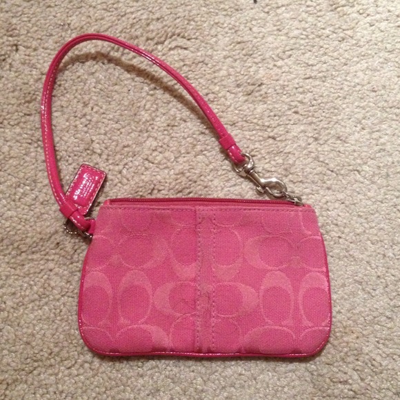 Pink Coach wristlet