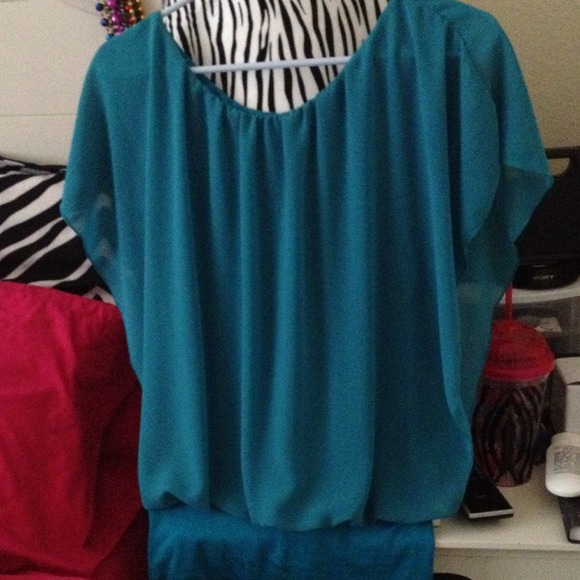 Turquoise classy shirt