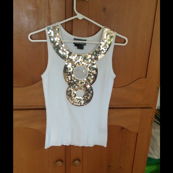 Fitted Sweater tank top white - Picture 1 of 1