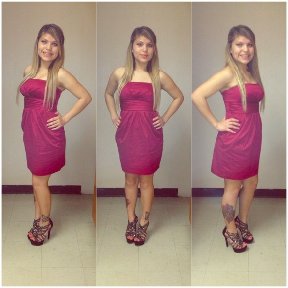 Dark red dress