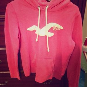 Pink Hollister pullover hoodie