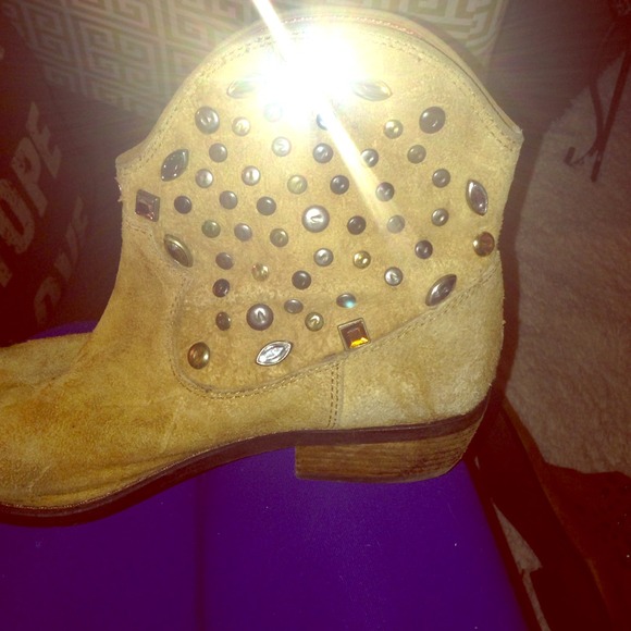 Lucky brand rhinestone booties