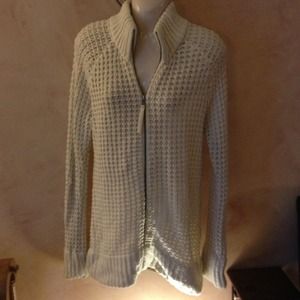 Ivory zip up sweater