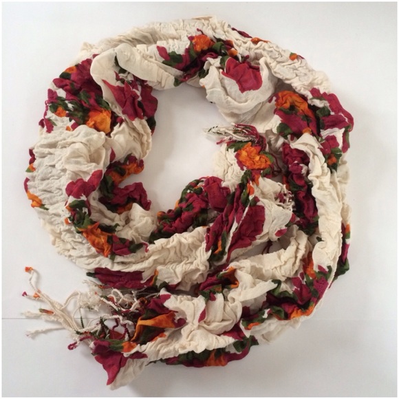 Mark Accessories - HOST PICK   Print Rumpled Floral Scarf