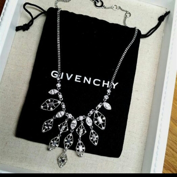 Givenchy Crystal Rhinestone Geometric Necklace