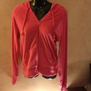 Pink old navy terry cloth hoodie