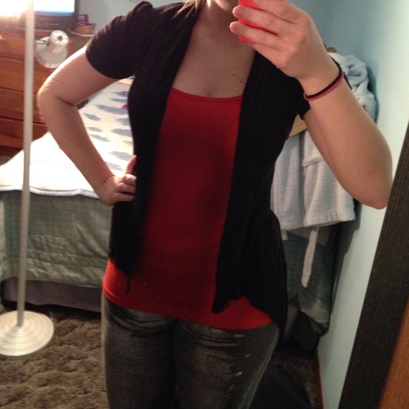 Black hi-lo hem cover up