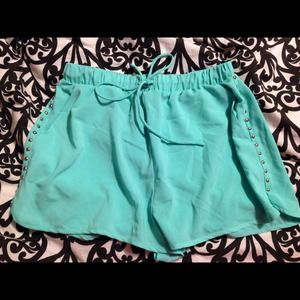 Teal Dressy Shorts