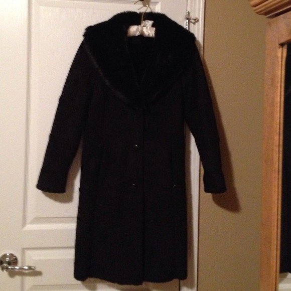 Gorgeous faux suede and faux fur winter coat