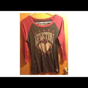 Affliction quarter sleeve t-shirt SOLD