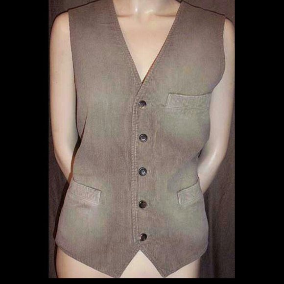 Dolce & Gabbana Brown Distressed Cord Vest 52IT - Picture 2 of 4