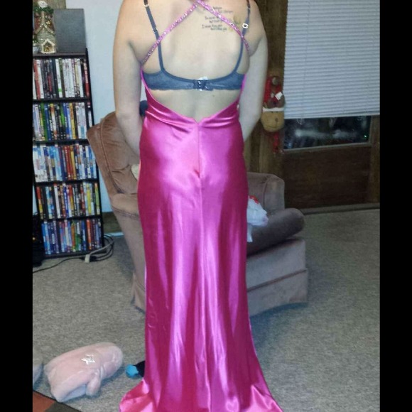 SOLD Pink Prom Dress - Picture 3 of 3