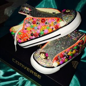 Custom pearled converse