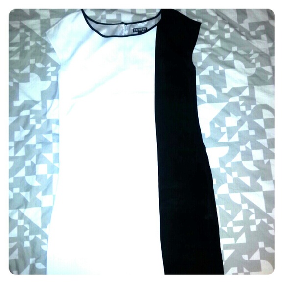Color block shift dress