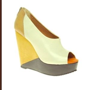 Aldo Krone Colour block wedge w/ peep toe