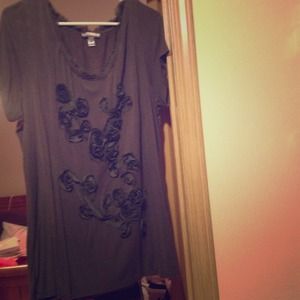 *REDUCED* Dark Green Embellished Top