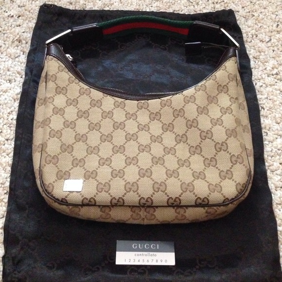 Authentic GUCCI Small Brown Guccisimma Bag - Picture 2 of 4