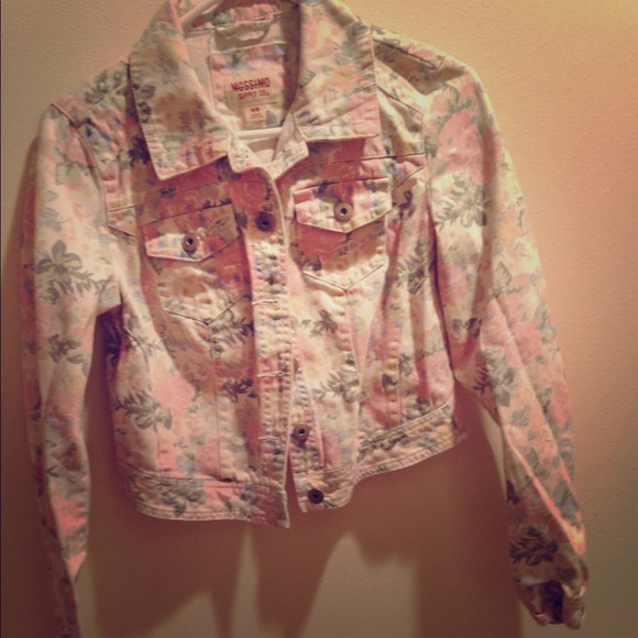 Floral denim jacket