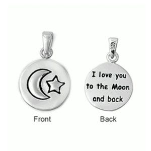 "I love you to the Moon and Back" Pendant.