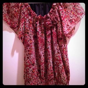 Silky floral shirt