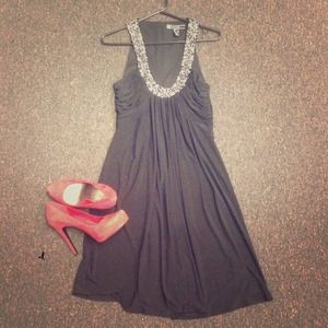 Gorgeous Sequined Neckline LBD!