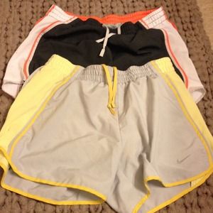 Two xs nike dri-fit running shorts