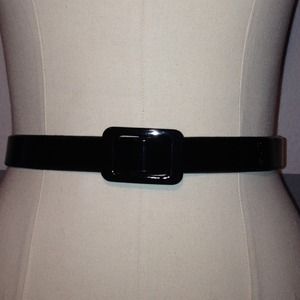 J. Crew Black Patent Belt