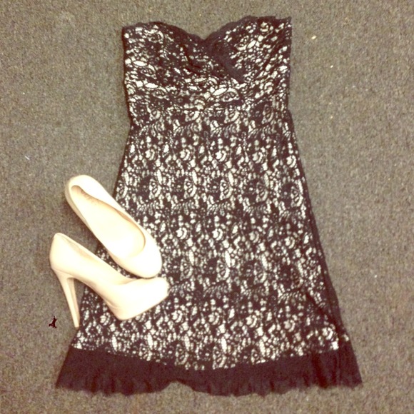 SOLD IN BUNDLE WHBM Lace Overlay Dress