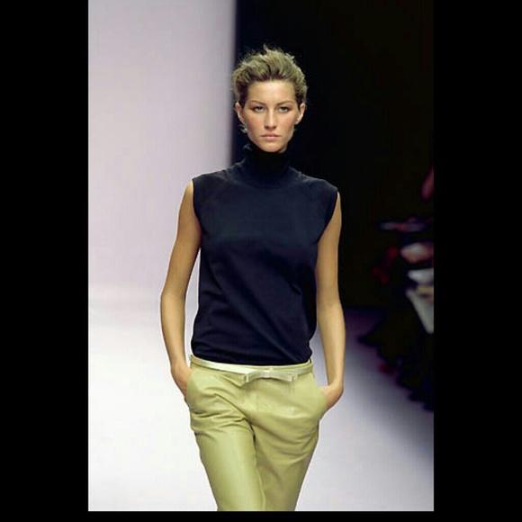 Miu Miu Prada Brown Nappa Leather &Knit Pants 44IT - Picture 2 of 4