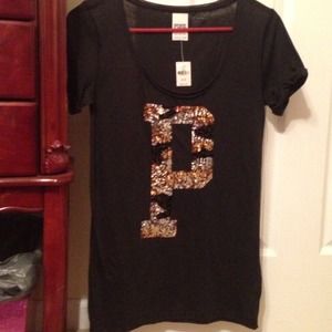 Victoria's Secret Pink Sequins "P" Tee!